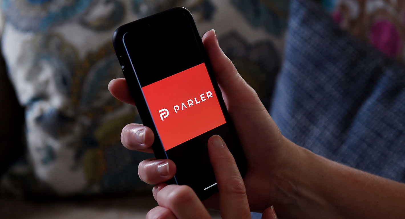 Parler app on a phone